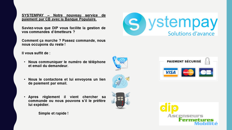 DIP ascenseurs vous simplifie la gestion de vos commandes d'émetteurs!